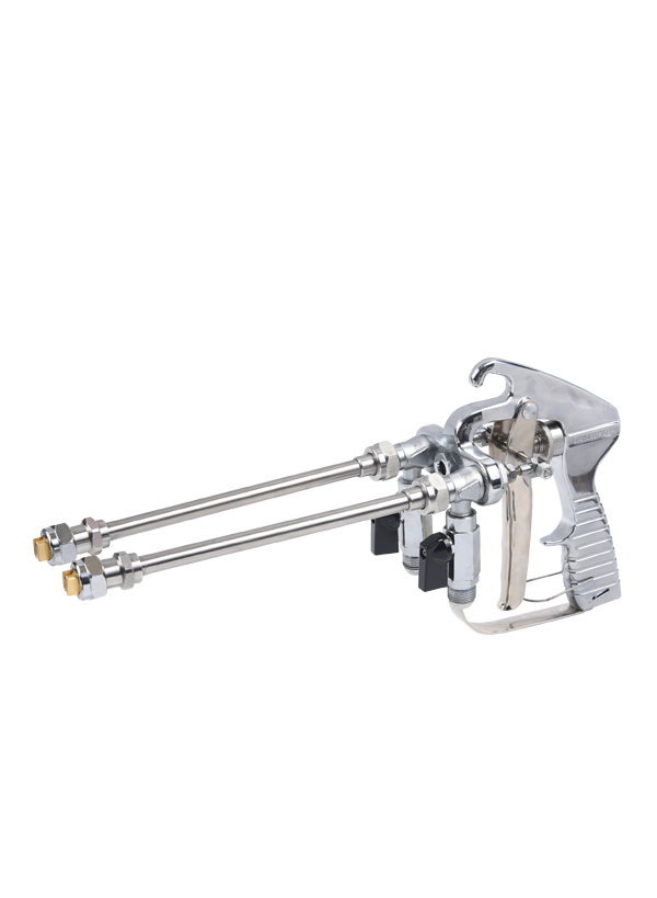 Dvojzložková externá miešacia striekacia pištoľ